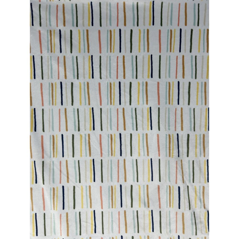 Cloud Island Baby Blanket Colorful Lines Dashes Blue Sherpa Target 2021 - Picture 3 of 6